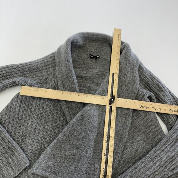 Club Monaco Sweater Womens XS Wool Nylon Blend Shawl Collar Open Cardigan Wrap - Picture 7 of 8